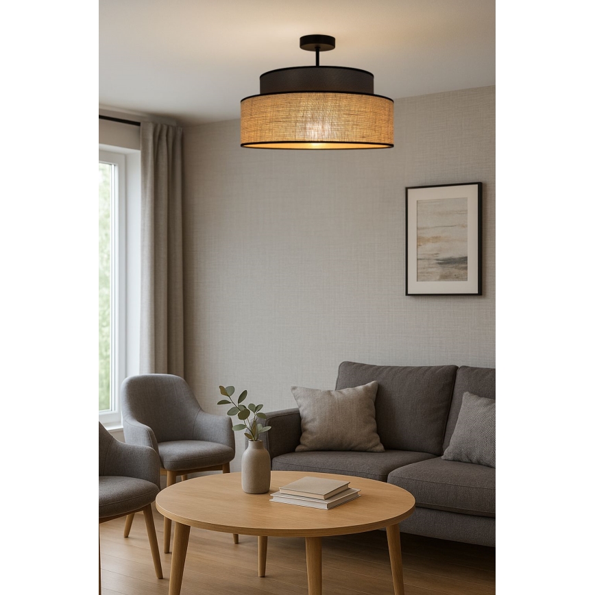 Φωτιστικό οροφής BOHO 1xE27/60W/230V καφέ/μπεζ