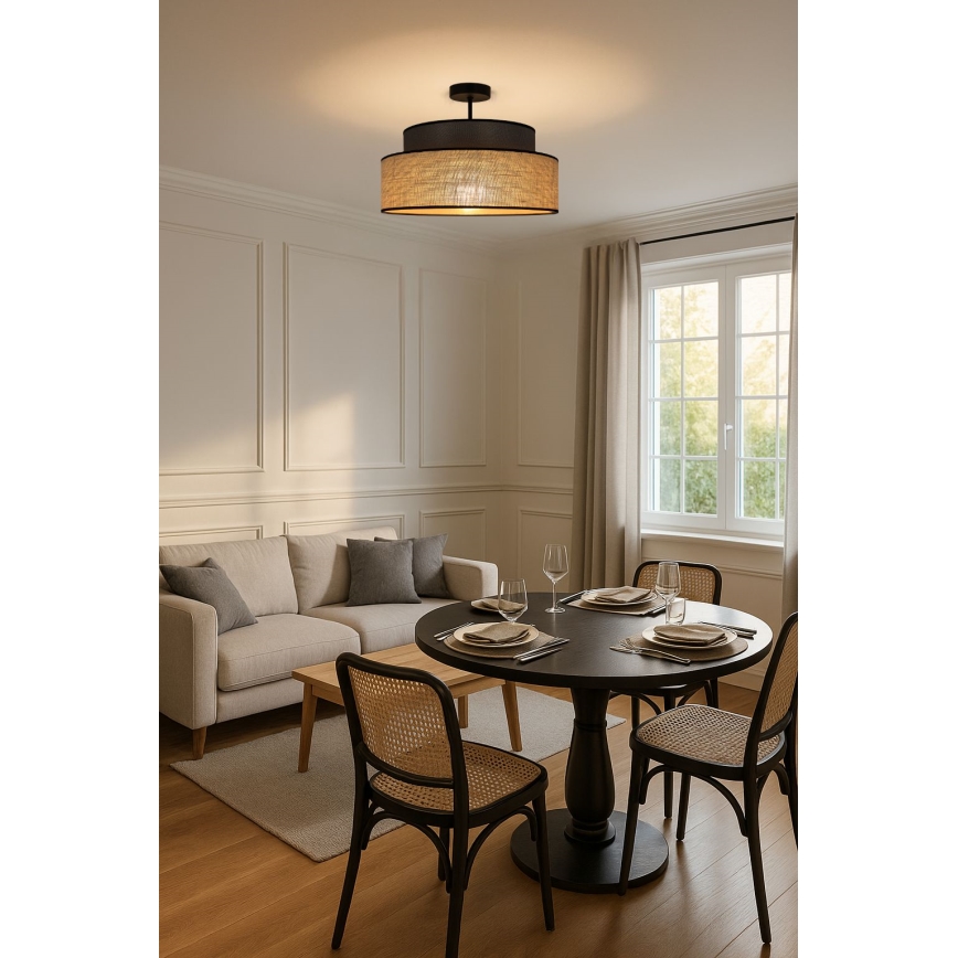 Φωτιστικό οροφής BOHO 1xE27/60W/230V καφέ/μπεζ
