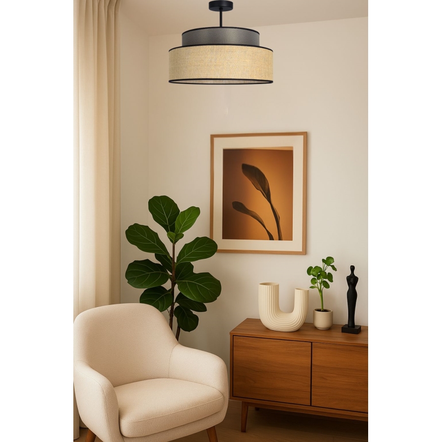 Φωτιστικό οροφής BOHO 1xE27/60W/230V καφέ/μπεζ