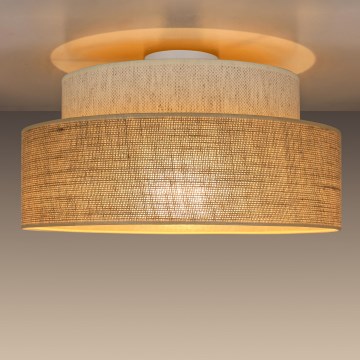 Φωτιστικό οροφής BOHO 1xE27/60W/230V λευκό/μπεζ