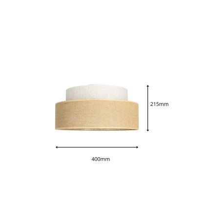 Φωτιστικό οροφής BOHO 1xE27/60W/230V λευκό/μπεζ
