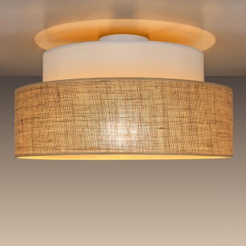 Φωτιστικό οροφής BOHO 1xE27/60W/230V λευκό/μπεζ