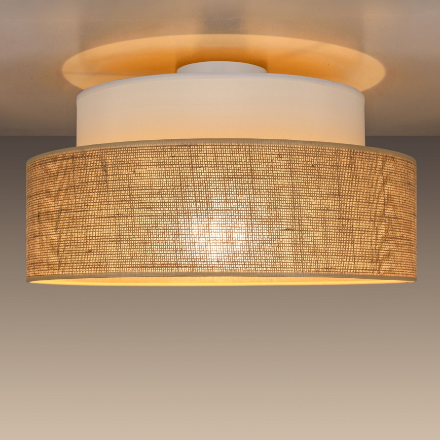 Φωτιστικό οροφής BOHO 1xE27/60W/230V λευκό/μπεζ