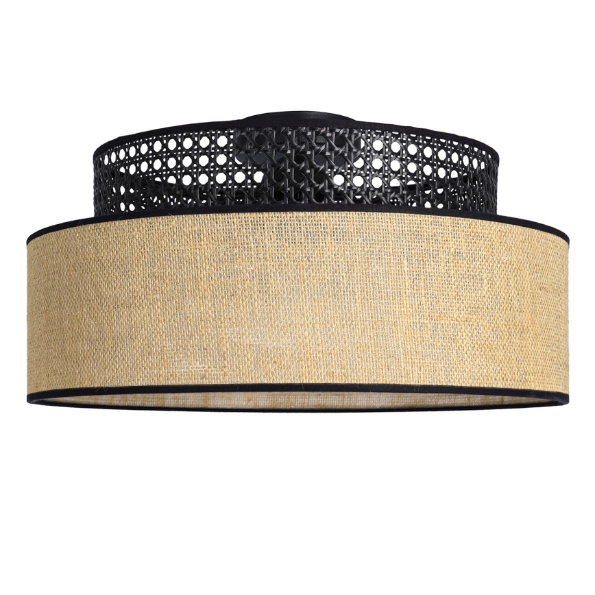 Φωτιστικό οροφής BOHO 1xE27/60W/230V μαύρο/rattan