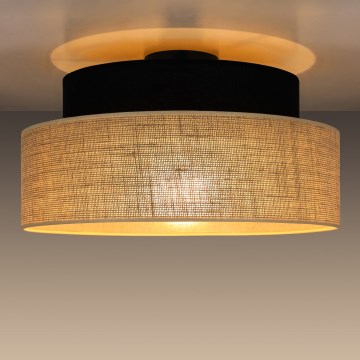 Φωτιστικό οροφής BOHO 1xE27/60W/230V μαύρο/μπεζ