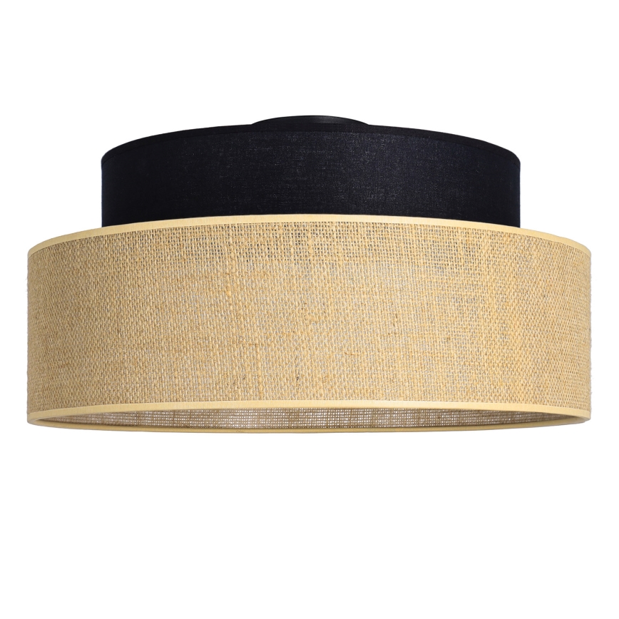 Φωτιστικό οροφής BOHO 1xE27/60W/230V μαύρο/μπεζ
