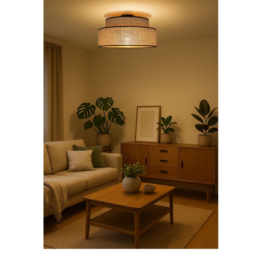 Φωτιστικό οροφής BOHO 1xE27/60W/230V μπεζ