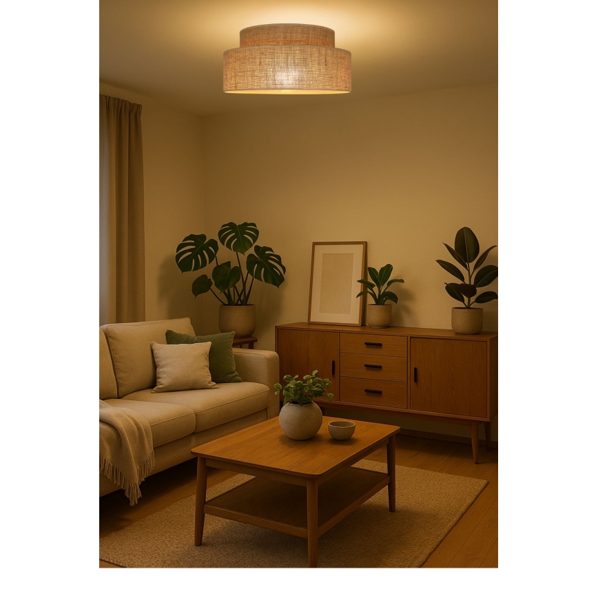 Φωτιστικό οροφής BOHO 1xE27/60W/230V μπεζ