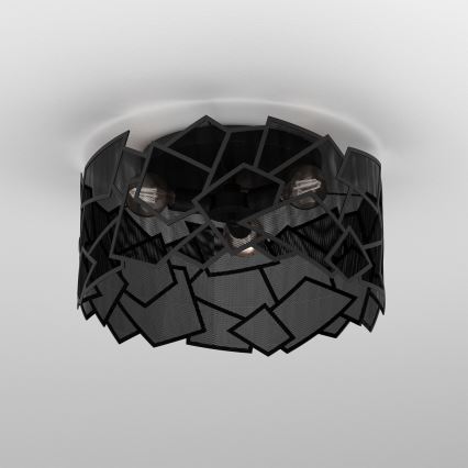 Φωτιστικό οροφής CAMO 3xE27/15W/230V μαύρο