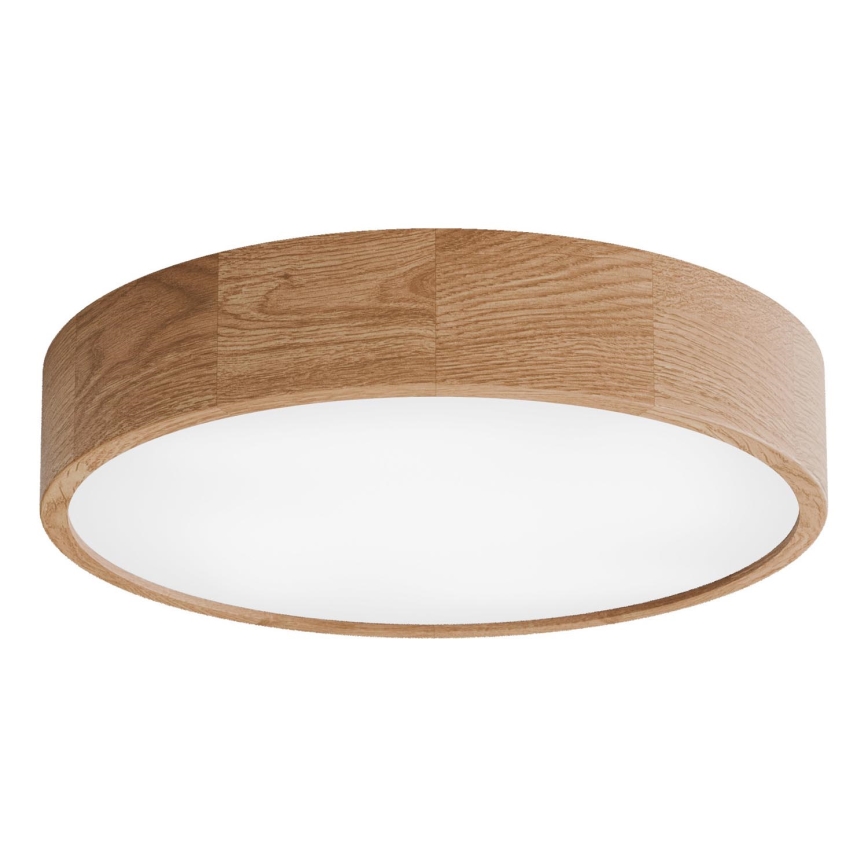 Φωτιστικό οροφής CLEO με αισθητήρα, 4xE27/24W/230V, Ø 47,5 cm, φινίρισμα δρυός