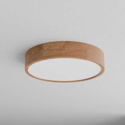 Φωτιστικό οροφής CLEO με αισθητήρα, 4xE27/24W/230V, Ø 47,5 cm, φινίρισμα δρυός