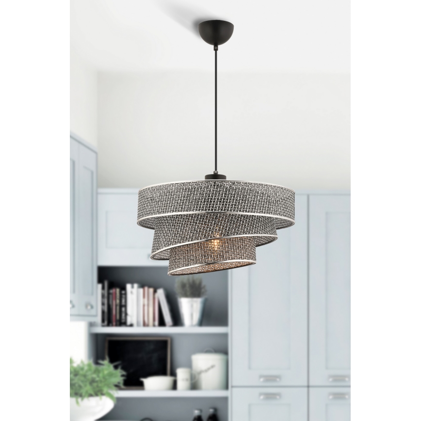 Φωτιστικό οροφής COUPER 1xE27/60W/230V γκρί/γυαλισμένο χρώμιο