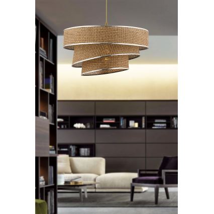 Φωτιστικό οροφής COUPER 1xE27/60W/230V καφέ/γυαλισμένο χρώμιο