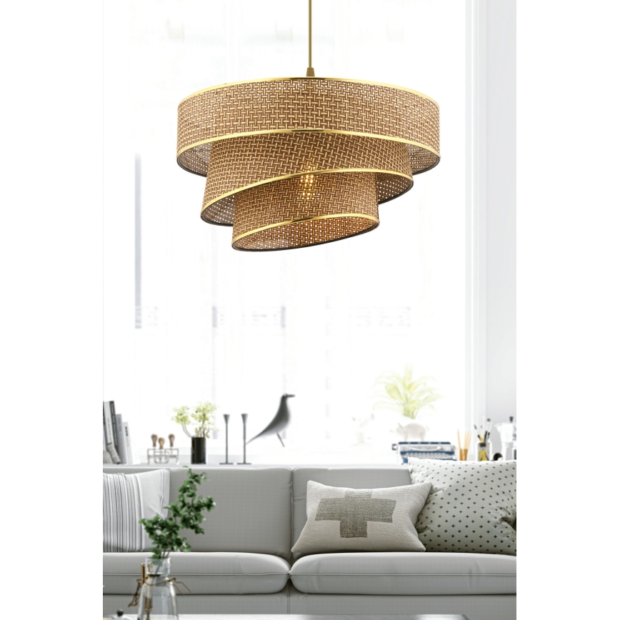 Φωτιστικό οροφής COUPER 1xE27/60W/230V καφέ/χρυσό
