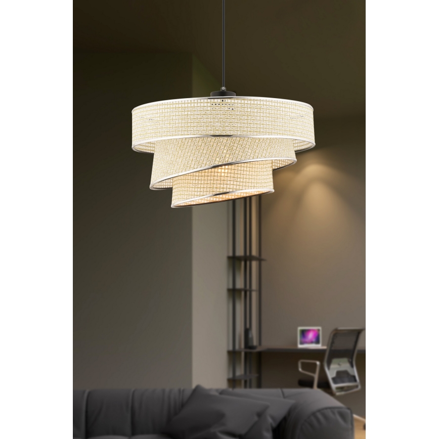 Φωτιστικό οροφής COUPER 1xE27/60W/230V κρεμ/γυαλισμένο χρώμιο