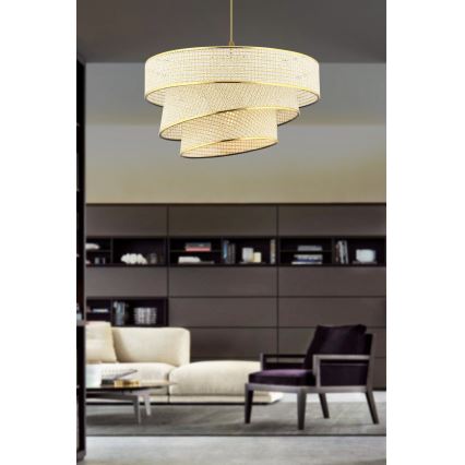 Φωτιστικό οροφής COUPER 1xE27/60W/230V κρεμ/χρυσό