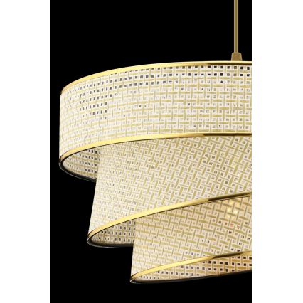 Φωτιστικό οροφής COUPER 1xE27/60W/230V κρεμ/χρυσό