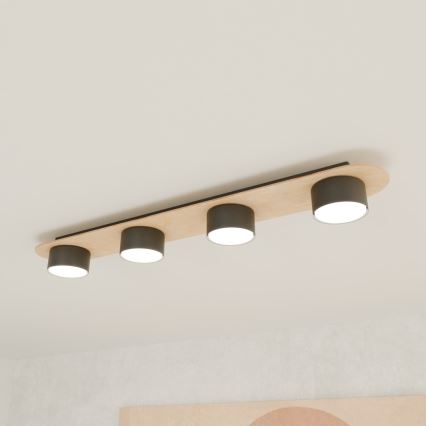 Φωτιστικό οροφής DIAZ 4xGX53/12W/230V μαύρο/καφέ