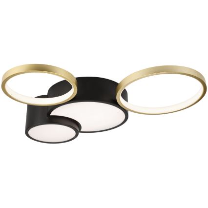 Φωτιστικό οροφής dimming ALIZEE LED/30W/230V 3000-6500K μαύρο/χρυσαφί