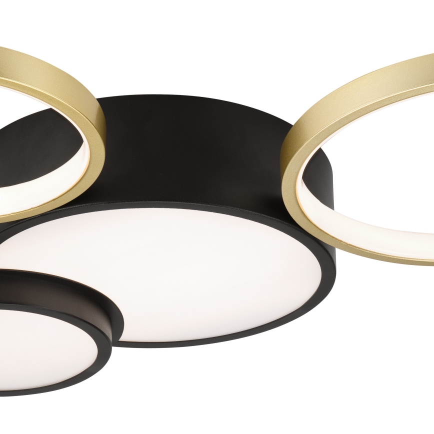 Φωτιστικό οροφής dimming ALIZEE LED/30W/230V 3000-6500K μαύρο/χρυσαφί