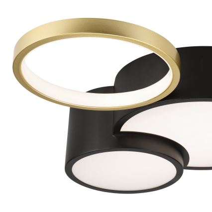 Φωτιστικό οροφής dimming ALIZEE LED/30W/230V 3000-6500K μαύρο/χρυσαφί