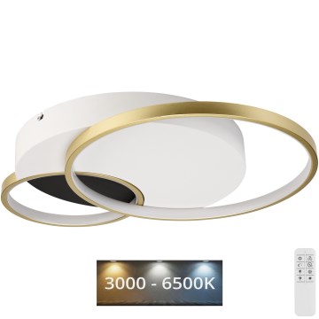 Φωτιστικό οροφής dimming BENITO LED/31W/230V 3000-6500K λευκό/χρυσαφί