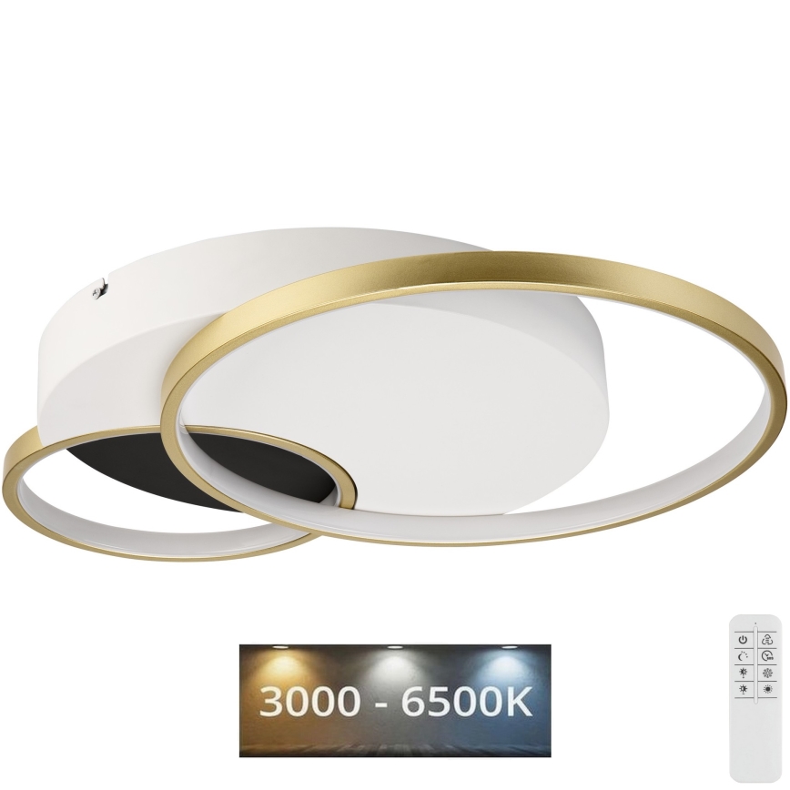 Φωτιστικό οροφής dimming BENITO LED/31W/230V 3000-6500K λευκό/χρυσαφί