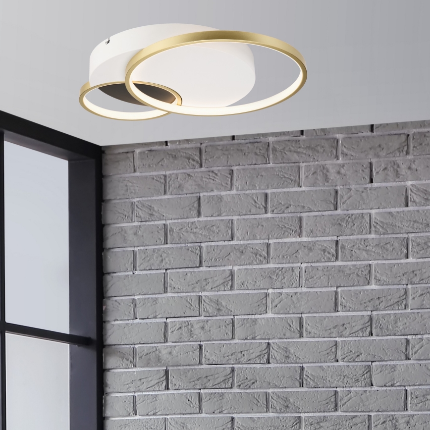 Φωτιστικό οροφής dimming BENITO LED/31W/230V 3000-6500K λευκό/χρυσαφί