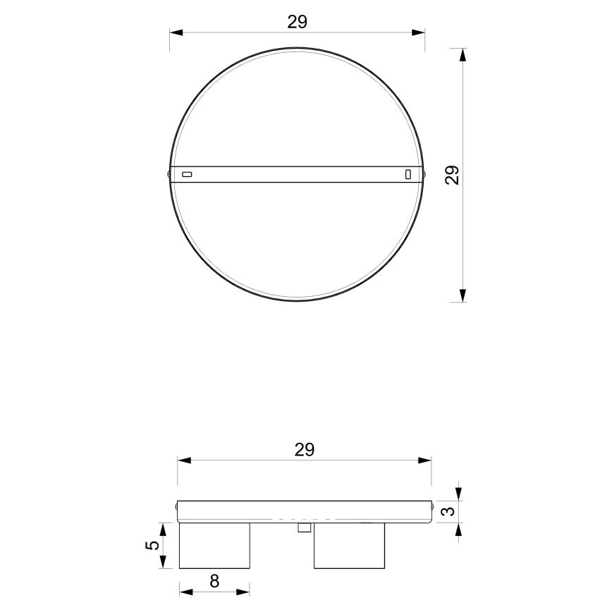 Φωτιστικό οροφής DIXIE 3xGX53/11W/230V μπλε