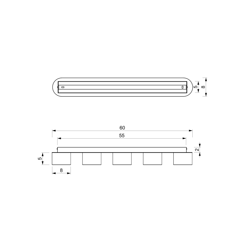 Φωτιστικό οροφής DIXIE 5xGX53/11W/230V ροζ