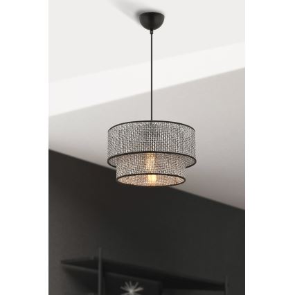 Φωτιστικό οροφής ECHO 1xE27/60W/230V γκρι/μαύρο
