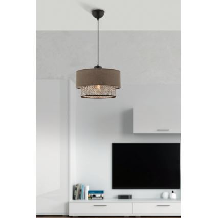 Φωτιστικό οροφής ECHO 1xE27/60W/230V καφέ/γκρι