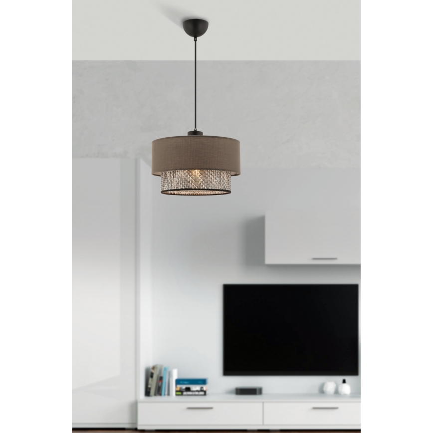 Φωτιστικό οροφής ECHO 1xE27/60W/230V καφέ/γκρι