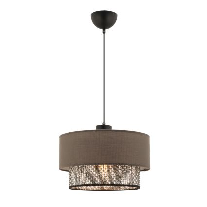 Φωτιστικό οροφής ECHO 1xE27/60W/230V καφέ/γκρι