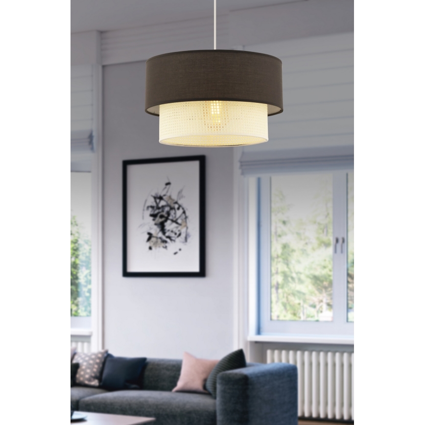 Φωτιστικό οροφής ECHO 1xE27/60W/230V καφέ/κρέμα