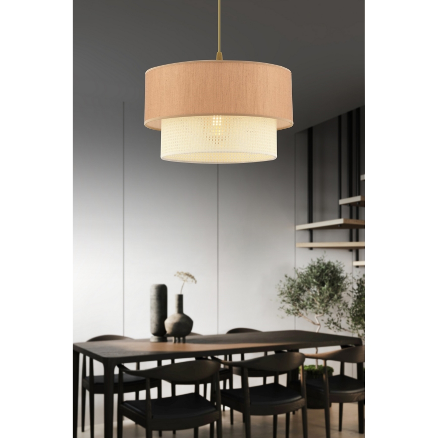 Φωτιστικό οροφής ECHO 1xE27/60W/230V καφέ/κρέμε