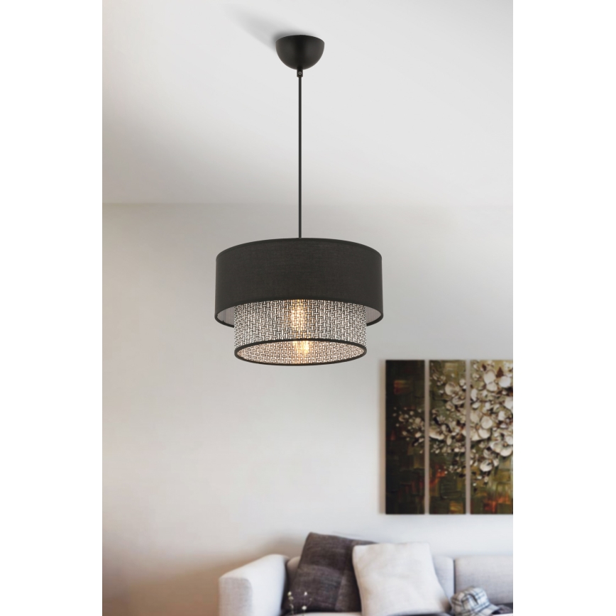 Φωτιστικό οροφής ECHO 1xE27/60W/230V μαύρο/γκρι
