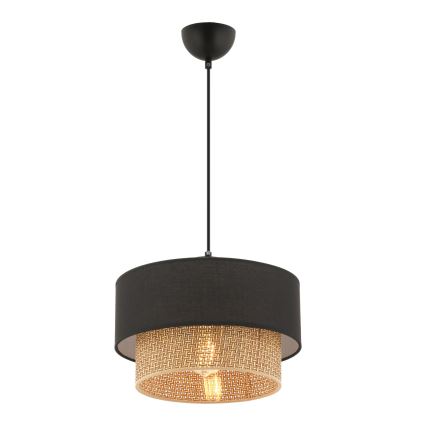 Φωτιστικό οροφής ECHO 1xE27/60W/230V μαύρο/καφέ