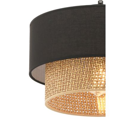 Φωτιστικό οροφής ECHO 1xE27/60W/230V μαύρο/καφέ