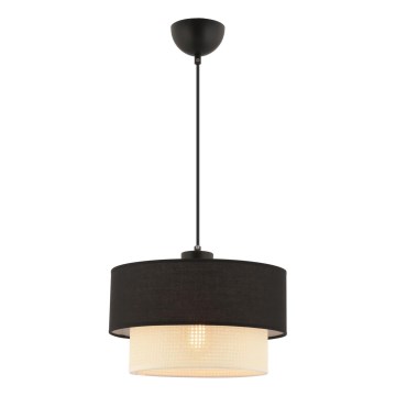 Φωτιστικό οροφής ECHO 1xE27/60W/230V μαύρο/κρεμ