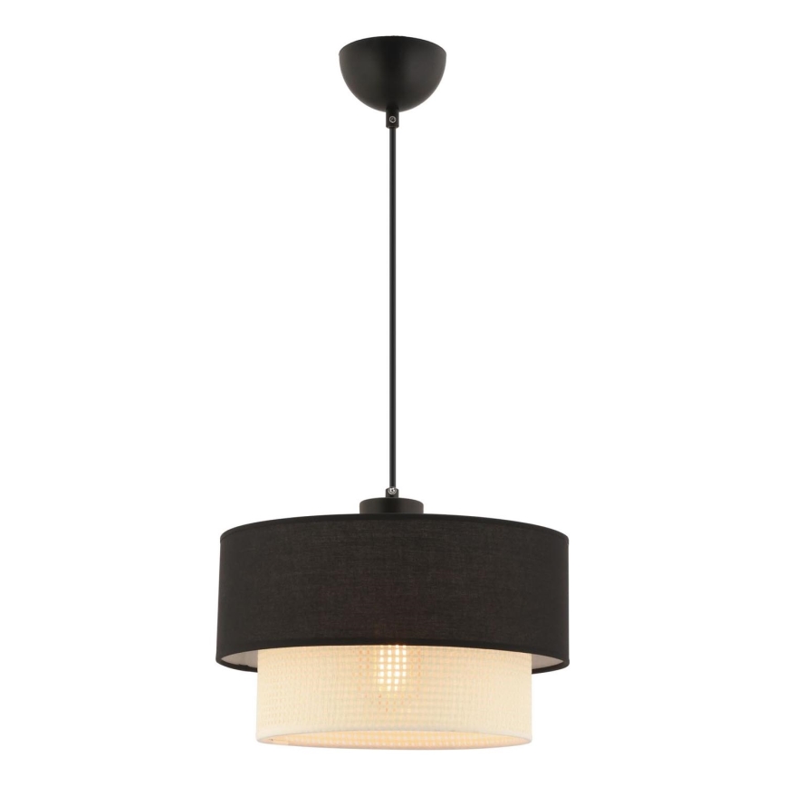 Φωτιστικό οροφής ECHO 1xE27/60W/230V μαύρο/κρεμ