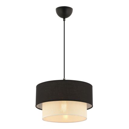 Φωτιστικό οροφής ECHO 1xE27/60W/230V μαύρο/κρεμ