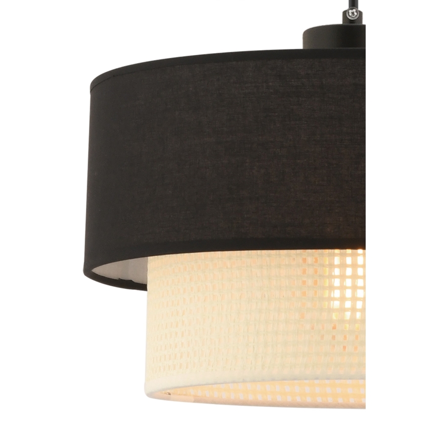 Φωτιστικό οροφής ECHO 1xE27/60W/230V μαύρο/κρεμ