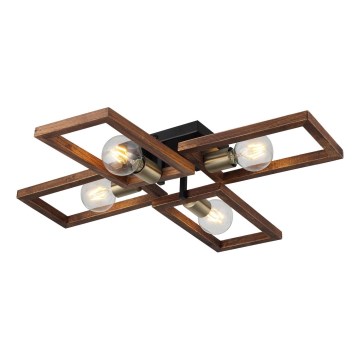 Φωτιστικό οροφής ERA 4xE27/40W/230V καφέ