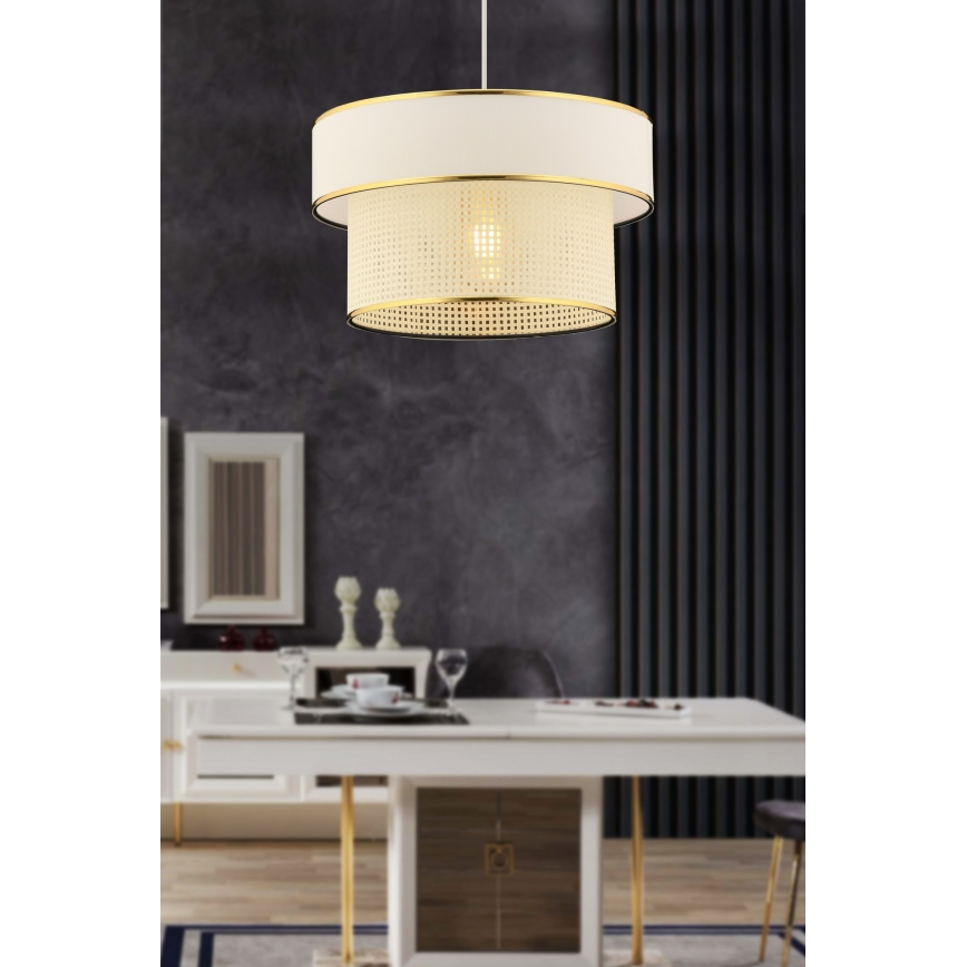Φωτιστικό οροφής ERO 1xE27/60W/230V κρεμ/χρυσό