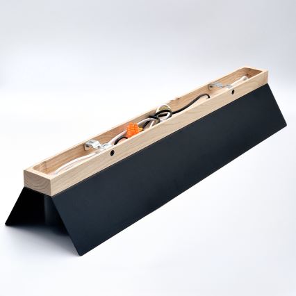 Φωτιστικό οροφής ESME 5xE27/15W/230V μαύρο/δρυς