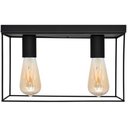 Φωτιστικό οροφής FINN 2xE27/15W/230V μαύρο