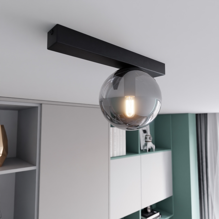 Φωτιστικό οροφής FIT 1xE14/10W/230V μαύρο/γκρι