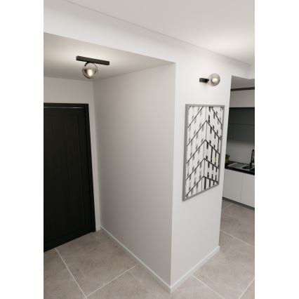 Φωτιστικό οροφής FIT 1xE14/10W/230V μαύρο/γκρι