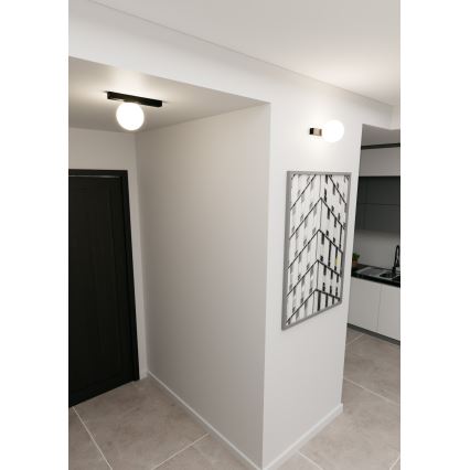 Φωτιστικό οροφής FIT 1xE14/10W/230V μαύρο/λευκό